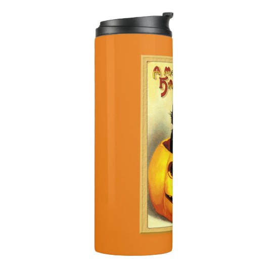 Halloween Black Cat Thermosbecher (Nach links gedreht)