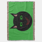 Halloween Black Cat Throw Blanket Decke (Vorderseite Vertikal)