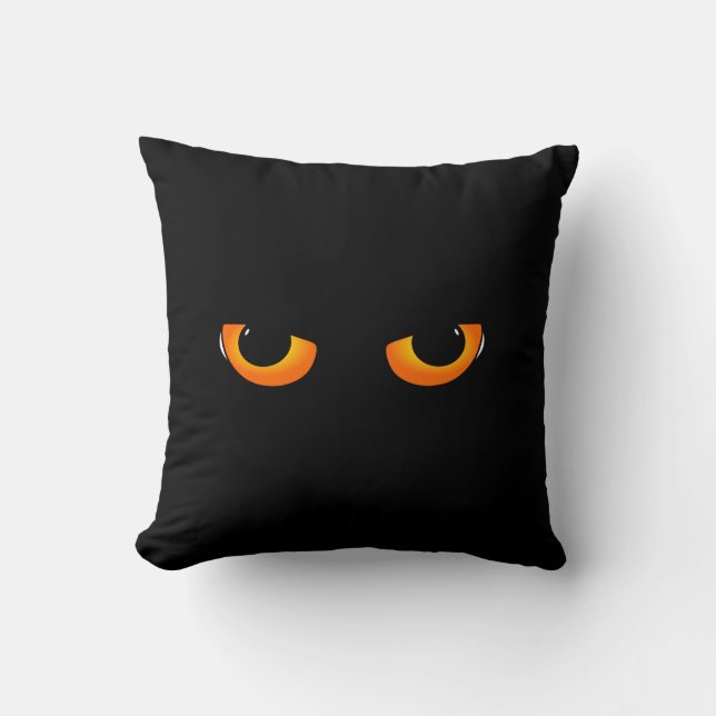 Halloween Black Cat Throw Kissen (Vorderseite)