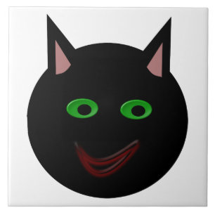 Halloween Black Cat Tile Fliese