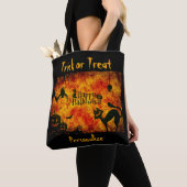 Halloween Black Cat Trick oder Treat Candy Wiederv Tasche (Von Nahem)