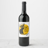 Halloween Black Cat Trick oder Treat Wine Labels Weinetikett (Vorderseite)
