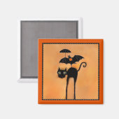 Halloween Black Cat und Acrobat Magnet (Vorderseite/Rückseite)