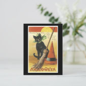 Halloween Black Cat und Fullmoon Postkarte (Stehend Vorderseite)
