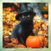 Halloween Black Cat und Pumpkin Fensteraufkleber (Blatt 3)