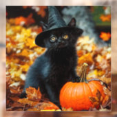 Halloween Black Cat und Pumpkin Fensteraufkleber (Blatt 2)