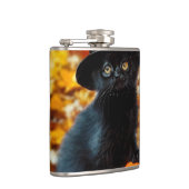 Halloween Black Cat und Pumpkin Flachmann (Rechts)