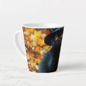 Halloween Black Cat und Pumpkin Milchtasse (Linke Ecke)