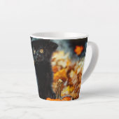 Halloween Black Cat und Pumpkin Milchtasse (Rechte Ecke)