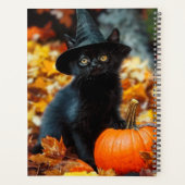 Halloween Black Cat und Pumpkin Planer (Rückseite)