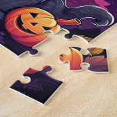 Halloween Black Cat und Pumpkin Puzzle (Seite)