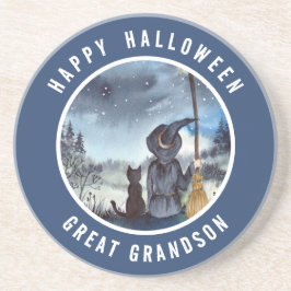 Halloween Black Cat und The Hexenkratzer Nacht Getränkeuntersetzer