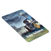 Halloween Black Cat und The Hexenkratzer Nacht Magnet (Rechte Seite)