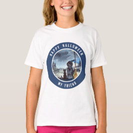 Halloween Black Cat und The Hexenkratzer Nacht T-Shirt