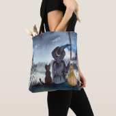 Halloween Black Cat und The Hexenkratzer Nacht Tasche (Von Nahem)