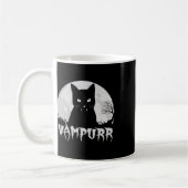 Halloween Black Cat Vampire mit Vollmond - Vampu Kaffeetasse (Links)