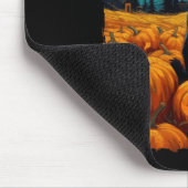 Halloween Black Cat Van Gogh Witch Kawaii Pumpkin Mousepad (Ecke)