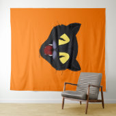 Halloween Black Cat Wandteppich (Beispiel (Horizontal))