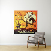 Halloween Black Cat Wandteppich (Beispiel)