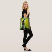 Halloween Black Cat Watercolor Modern Tasche (Am Model)