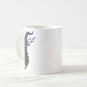 Halloween Black Cat Witch Hat Moon Kaffeetasse (Vorderseite Links)