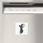 Halloween Black Cat Witch Hat Moon Magnet (In Situ (Geschirrspüler))