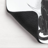 Halloween Black Cat Witch Hat Moon Mousepad (Ecke)