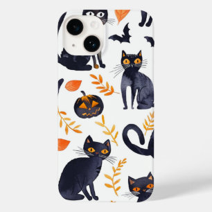 Halloween Black Cats and Moons Funny Witchy Kids Case-Mate iPhone 14 Hülle
