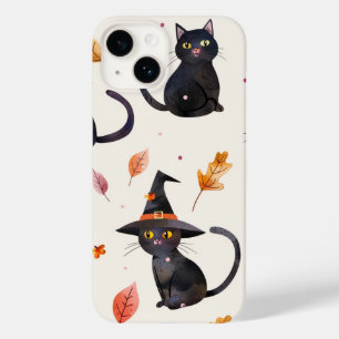 Halloween Black Cats and Moons Funny Witchy Kids Case-Mate iPhone 14 Hülle