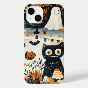 Halloween Black Cats and Moons Funny Witchy Kids Case-Mate iPhone 14 Hülle