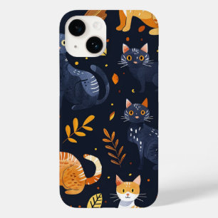 Halloween Black Cats and Moons Funny Witchy Kids Case-Mate iPhone 14 Hülle