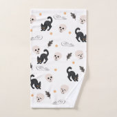 Halloween Black Cats and Skulls Badhandtuch Set (Handtuch)