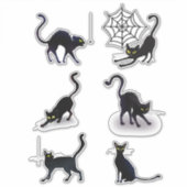 Halloween Black Cats and Spiders Set ID852 Aufkleber (Vorderseite)