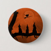 Halloween Black Cats Button (Vorderseite)