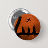 Halloween Black Cats Button (Vorne & Hinten)