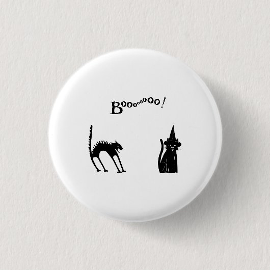 Halloween Black Cats Button (Vorderseite)
