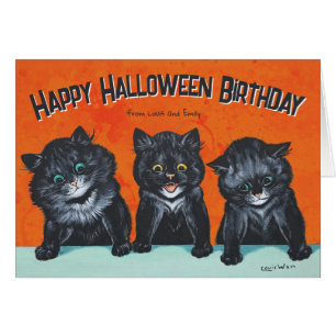 Halloween Black Cats L. Wain CC1283 Karte