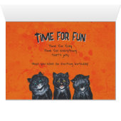 Halloween Black Cats L. Wain CC1285 Karte (Innenansicht Horizontal (Unten))