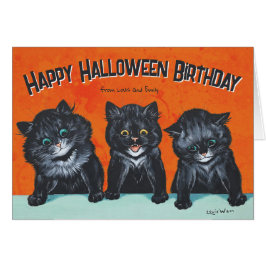 Halloween Black Cats L. Wain CC1285 Karte