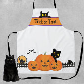 Halloween Black Cats & Orange Pumpkin Schürze