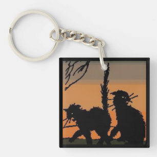 Halloween Black Cats - Schlüsselanhänger