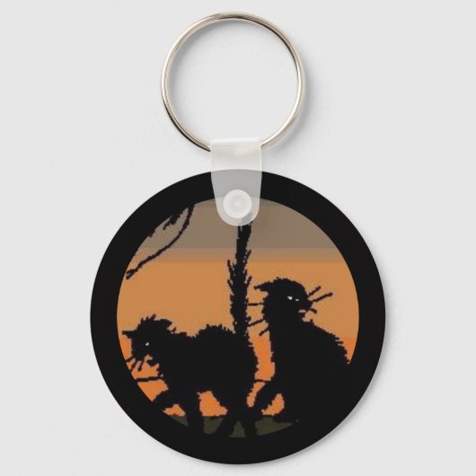 Halloween Black Cats - Schlüsselanhänger (Vorderseite)