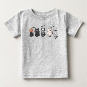 Halloween Black Cats Spooky Niedlich Funny Baby T-shirt