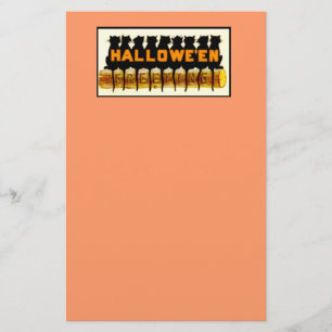 Halloween Black Cats Stationary Briefpapier