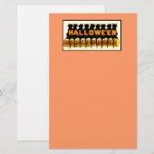Halloween Black Cats Stationary Briefpapier (Vorne/Hinten)