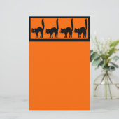 Halloween Black Cats Stationary Briefpapier (Stehend Vorderseite)