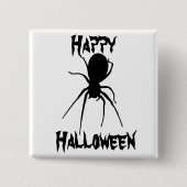Halloween Black Creepy Spider Button (Vorderseite)