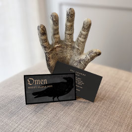 Halloween Black Crow Business Card Visitenkarte