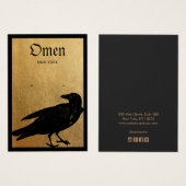 Halloween Black Crow Gold Earring (Vorne & Hinten)