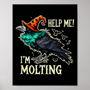 Halloween Black Crow helfe mir! Ich schwinke! Funn Poster